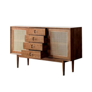 Retro Rattan Cabinet