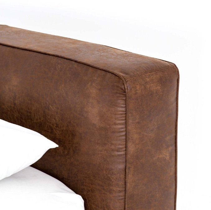Aurelio Leather Platform Bed5