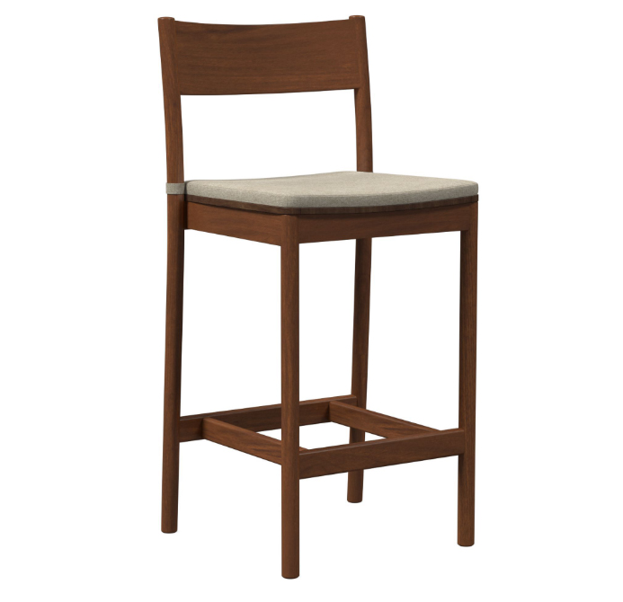 Bar Stool Aruna Walnut - Gambar 2