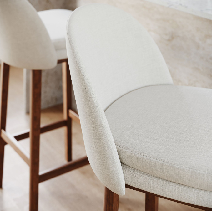Bar Stool Celeste Walnut - Gambar 2