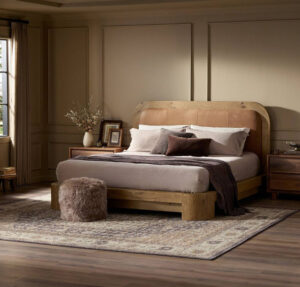 Monterra Leather Wood Bed