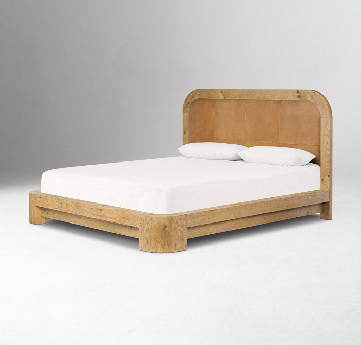 Monterra Leather Wood Bed1