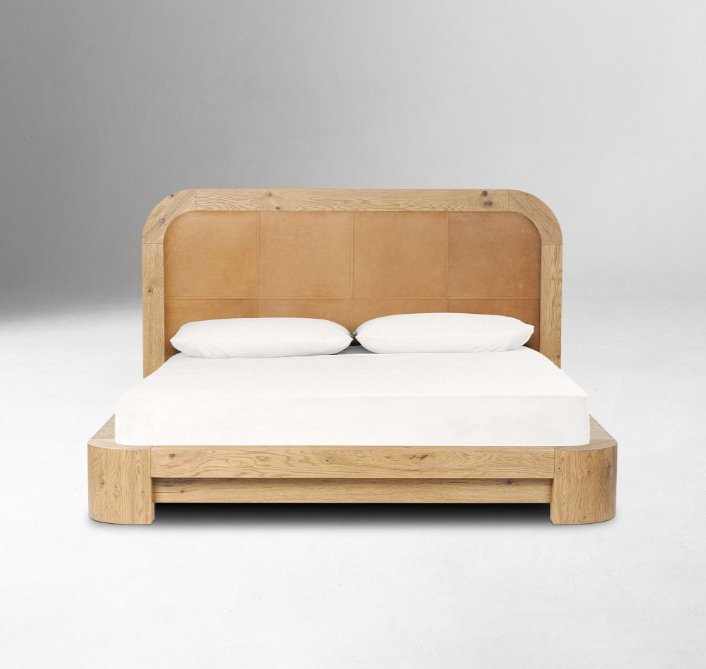 Monterra Leather Wood Bed - Gambar 3