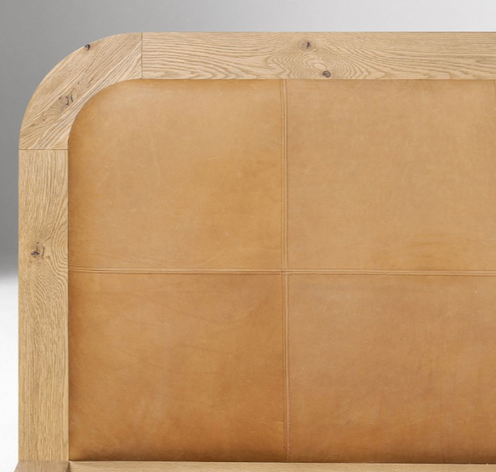 Monterra Leather Wood Bed - Gambar 6
