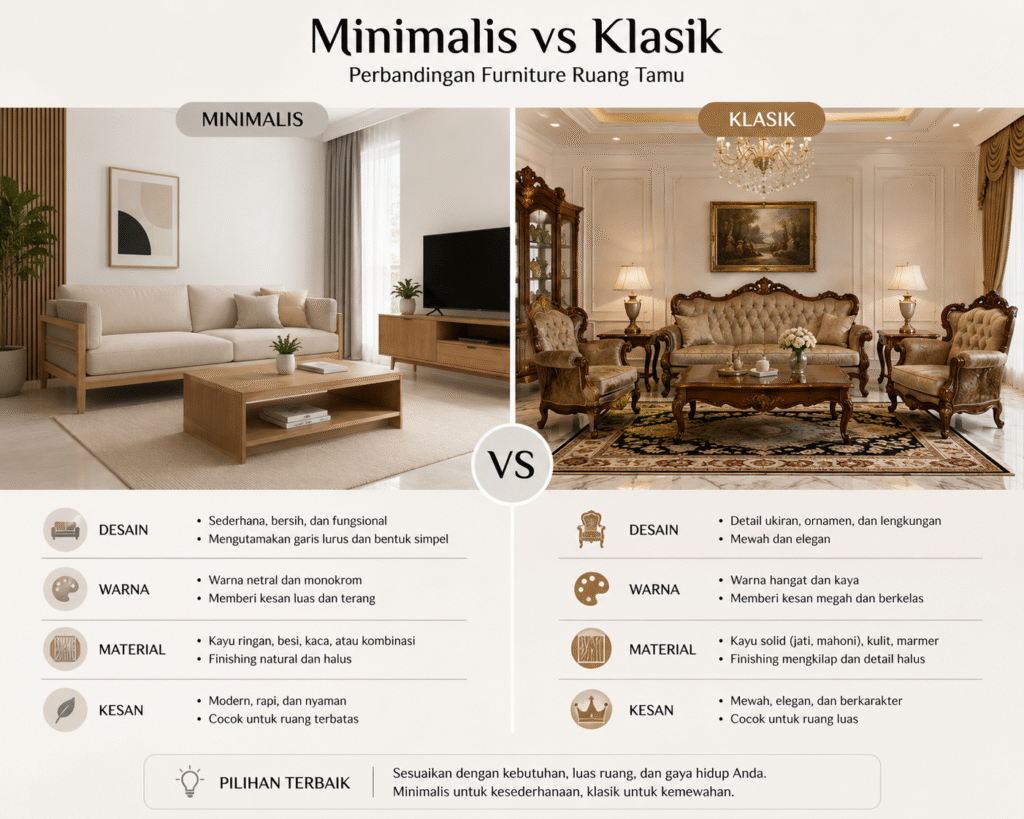 furniture minimalis vs klasik