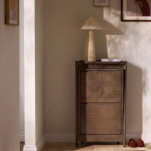 Walnut Slim Shoe Rack