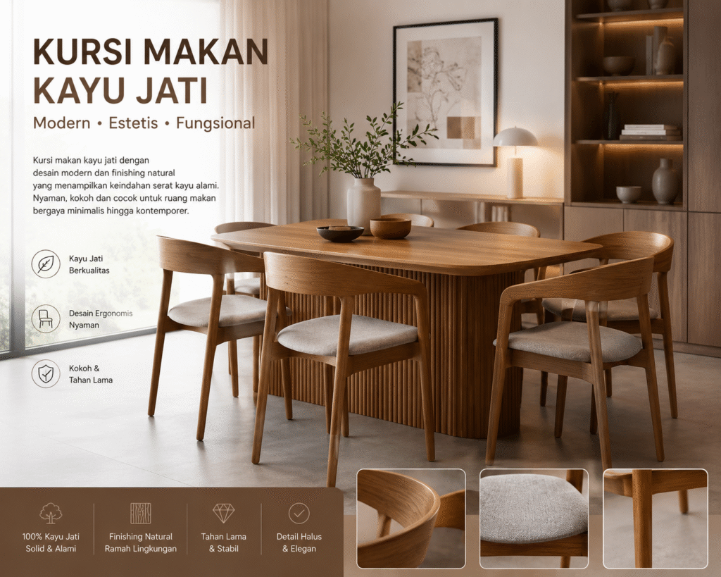 kursi makan kayu jati